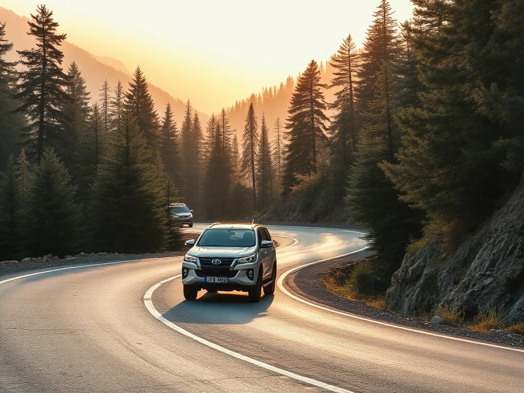 SUV on a Manali mountain road